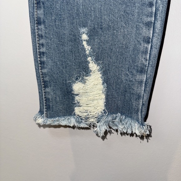 Juicy Couture NWT Pink JC Belt Look Scarf Med Blue Destroyed Venice Jeans Sz‎ 28 - Picture 2 of 11